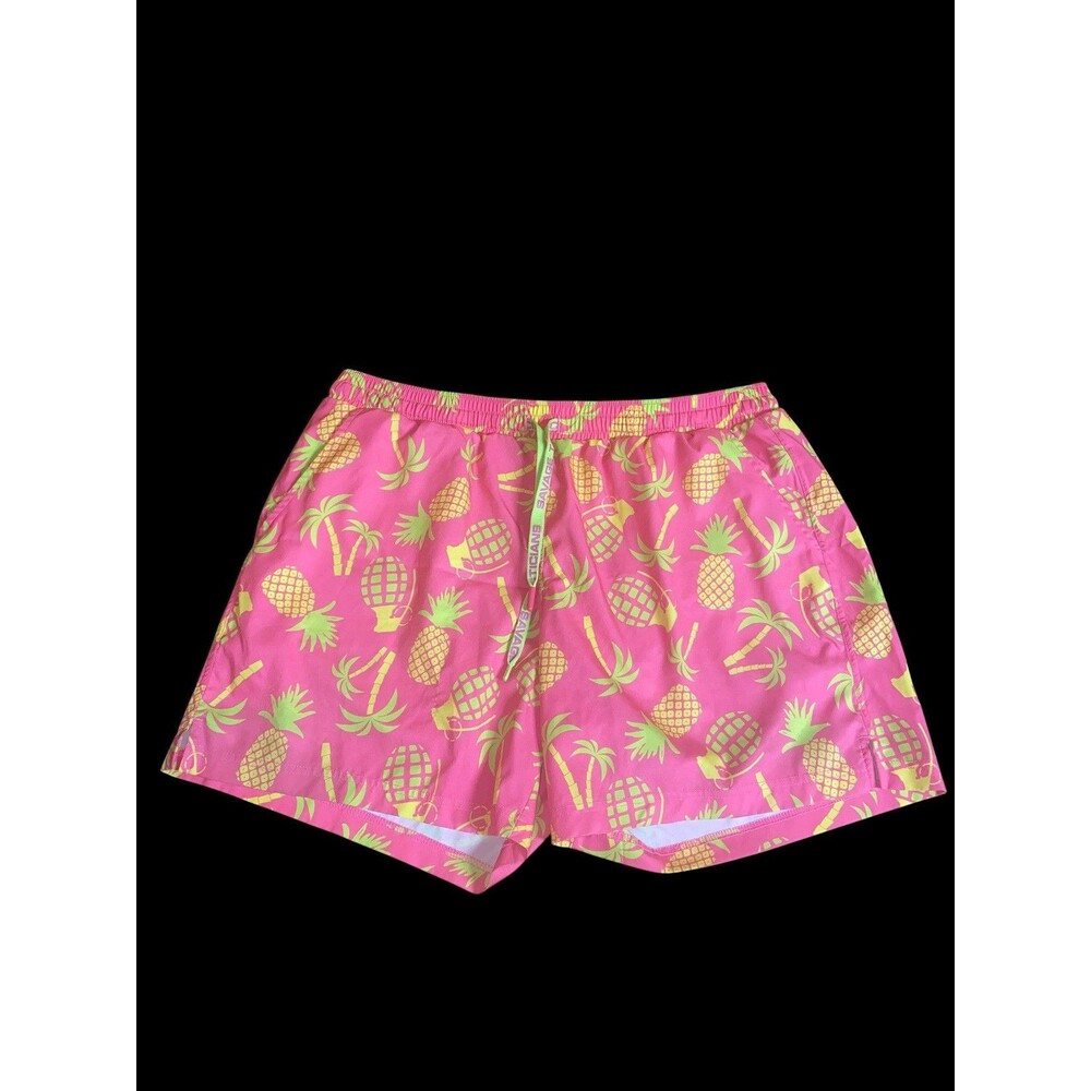 Savage Tacticians Tropic Like It’s Hot Pink Men’s Swim Trunks Size XL
